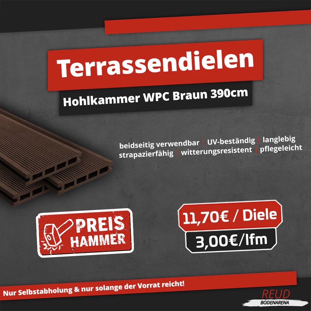 BPC und WPC Hohlkammerdielen - Reud Bodenarena