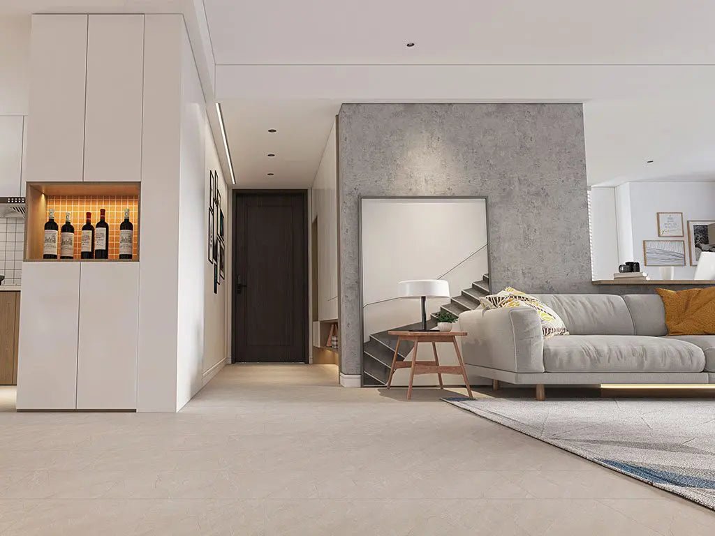 Check One Standard 2140 Bern Botticino mit Trittschalldämmung Fliesenoptik Vinylboden Klick