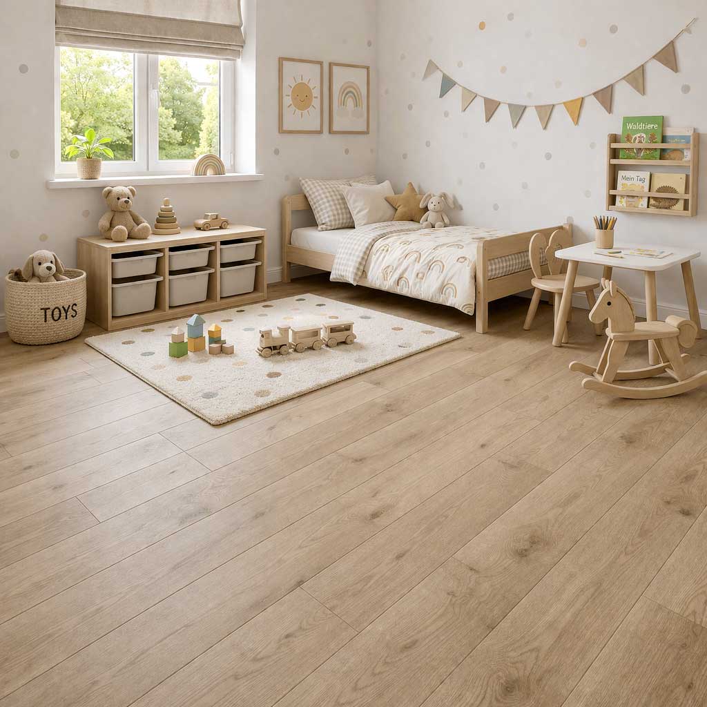 Klick Vinyl Eiche Tragwerk Kinderzimmer Reud Bodenarena