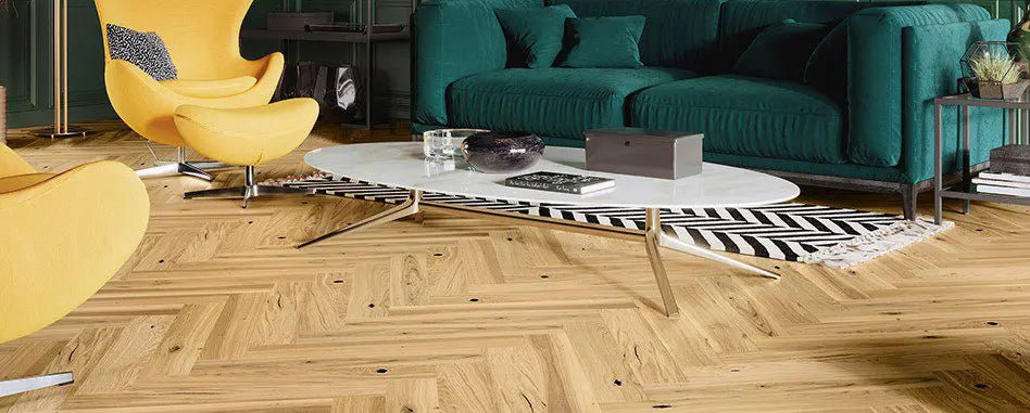 Klick Fertigparkett Collection Castle Eiche natur geölt rustikal Fischgrat