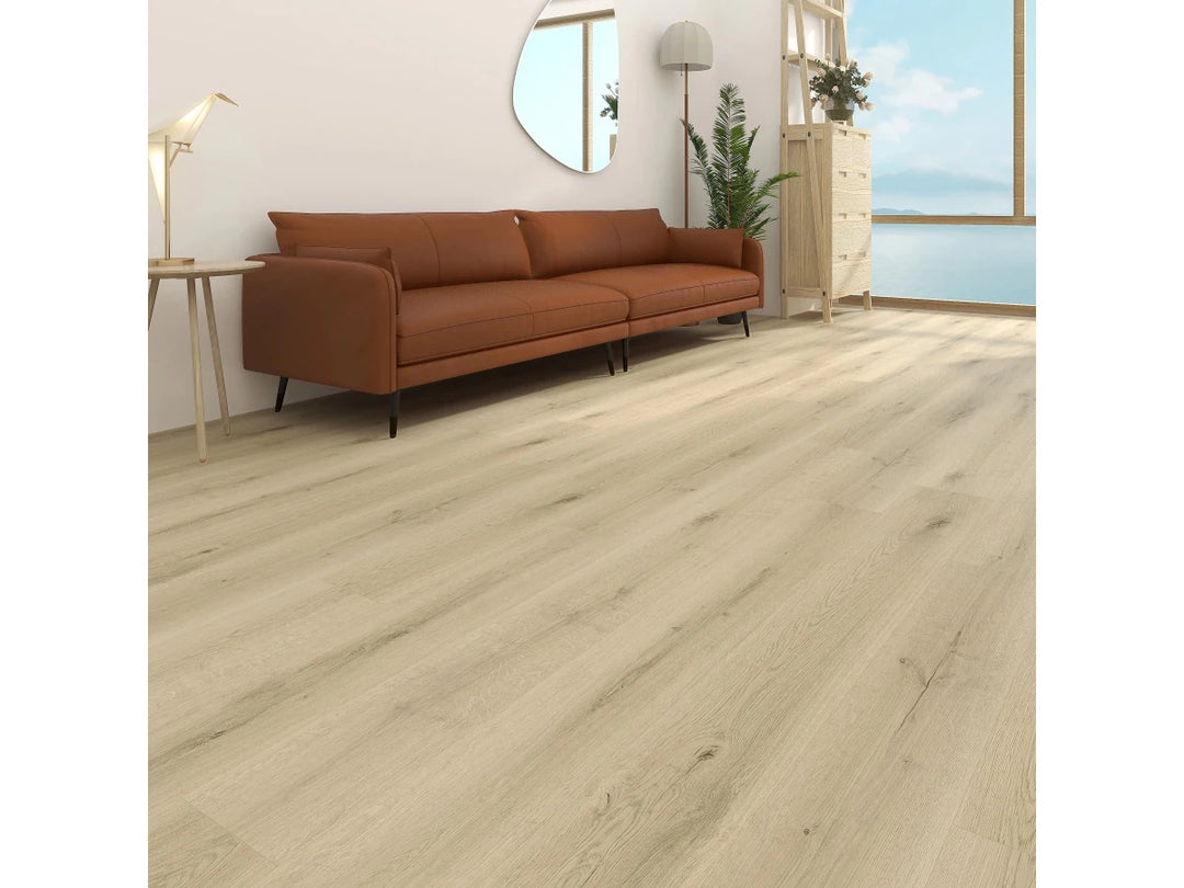 Decoflooring Eiche Trondheim mit Dämmung Kork Vinylboden Klick