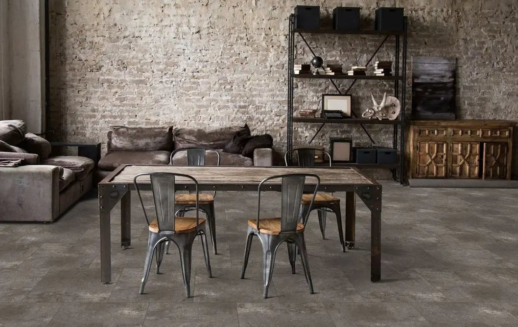 Decoflooring Fliese XL Montreal Beton grau Vinylboden Klick