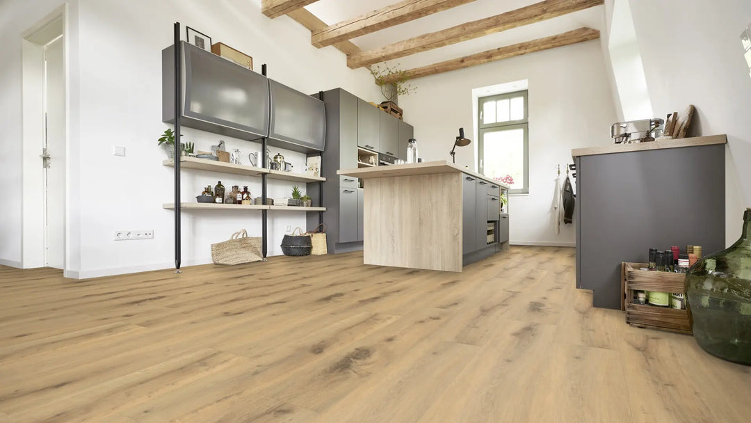 EcoPur Eiche Rain SPC mit integrierte Trittschalldämmung Vinylboden Click