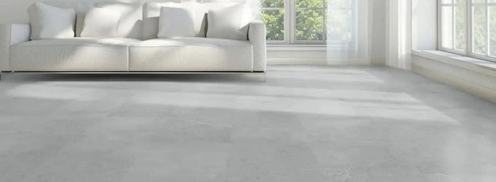 Fliese Graz Betonoptik mit Trittschalldämmung Vinylboden Klick