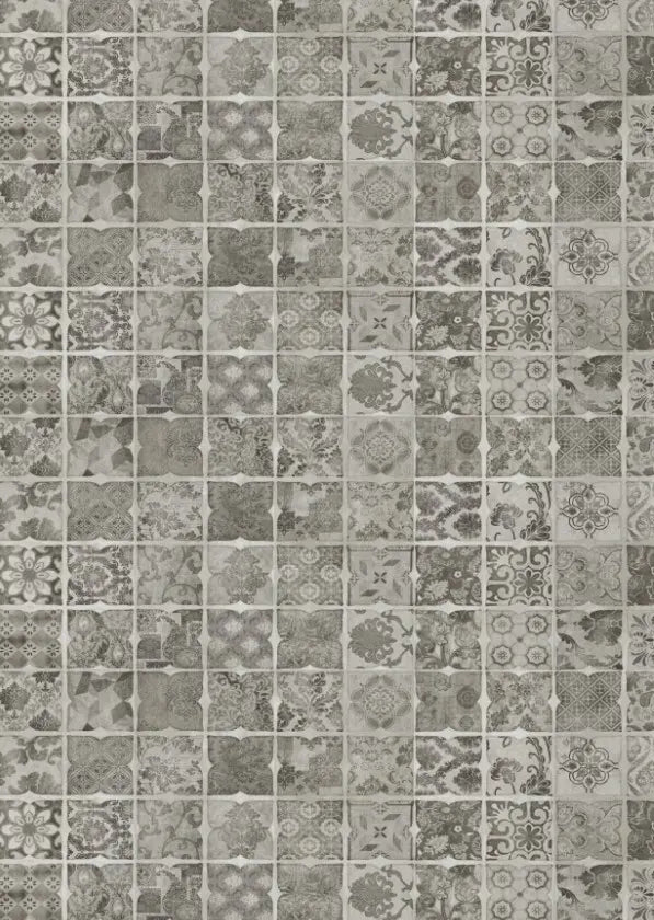 GreenLine Basic 30 Fliese Retro Black &amp; White mit Trittschalldämmung Vinylboden Klick