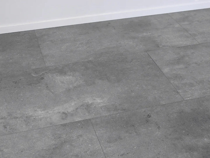 Decoflooring Fliese XXL Grey Concrete mit Trittschalldämmung Vinylboden Klick