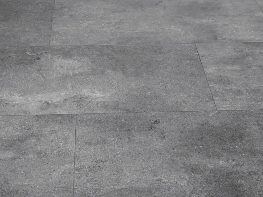 Decoflooring Fliese XXL Grey Concrete mit Trittschalldämmung Vinylboden Klick