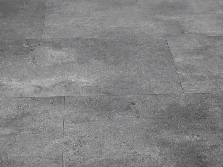 Decoflooring Fliese XXL Grey Concrete mit Trittschalldämmung Vinylboden Klick