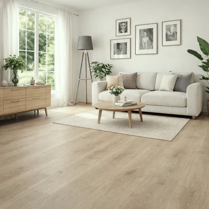 Klick Vinyl Eiche Natur Hell Wohnzimmer Reud Bodenarena 1