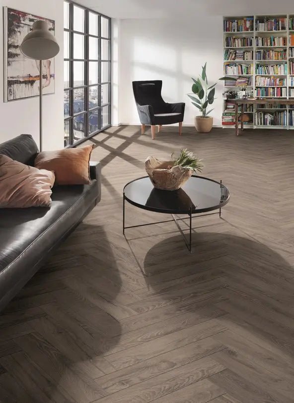 Kronoflooring Herringbone Fischgrät Rutherford Oak Laminat Klick