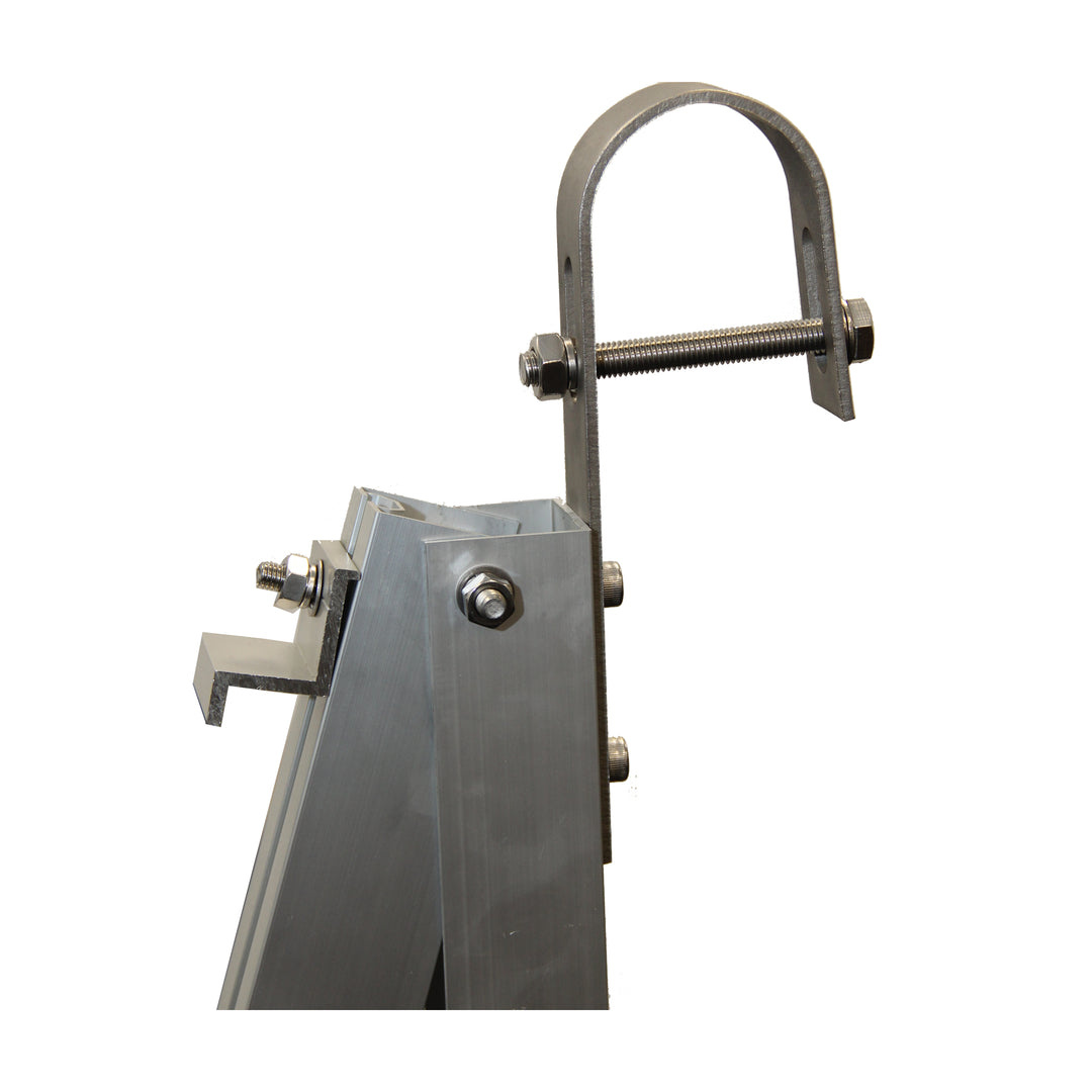 Balkonkraftwerk PV Halterung Geländer Haken halbrund Halterung aus Edelstahl (rostfrei), 2er Set