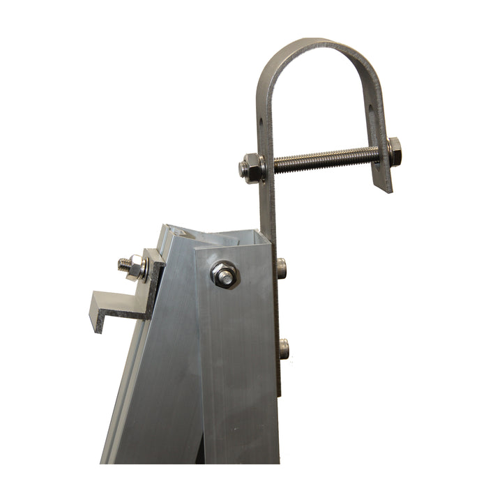 Balkonkraftwerk PV Halterung Geländer Haken halbrund Halterung aus Edelstahl (rostfrei), 2er Set