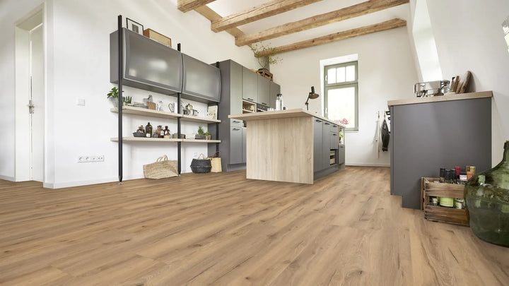 X-Cellent Eiche Lein SPC mit integrierte Trittschalldämmung Vinylboden Click