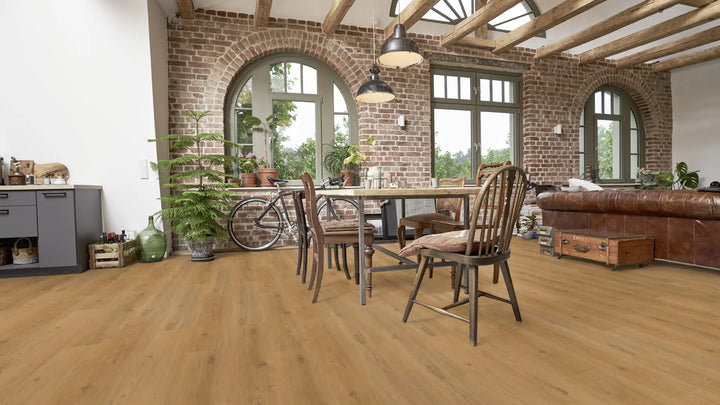 X-Citing Eiche Ambience Cremé SPC mit integrierte Trittschalldämmung Vinylboden Click