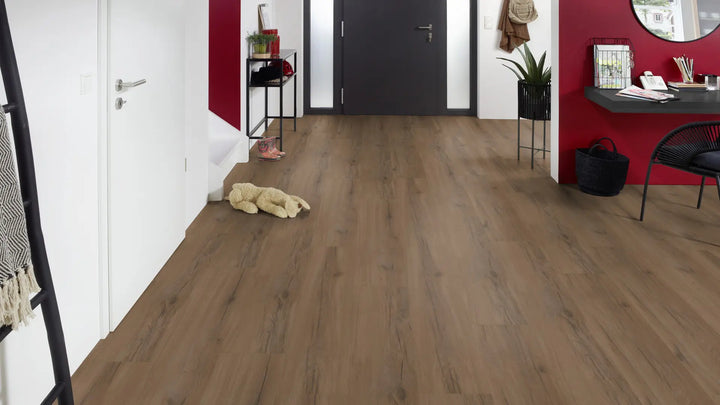 X-Citing Eiche Rustic Dark SPC mit integrierte Trittschalldämmung Vinylboden Click