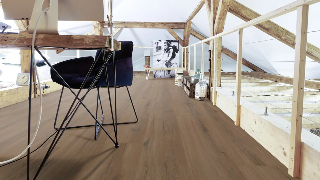 X-Citing Eiche Rustic Dark SPC mit integrierte Trittschalldämmung Vinylboden Click