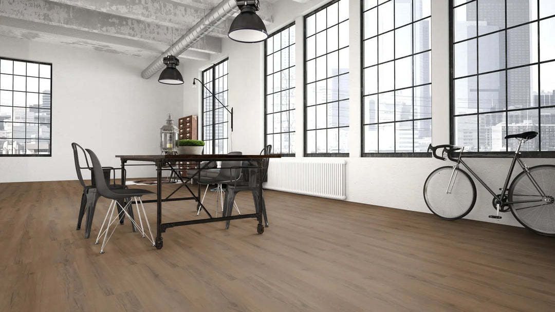 X-Citing Eiche Rustic Dark SPC mit integrierte Trittschalldämmung Vinylboden Click