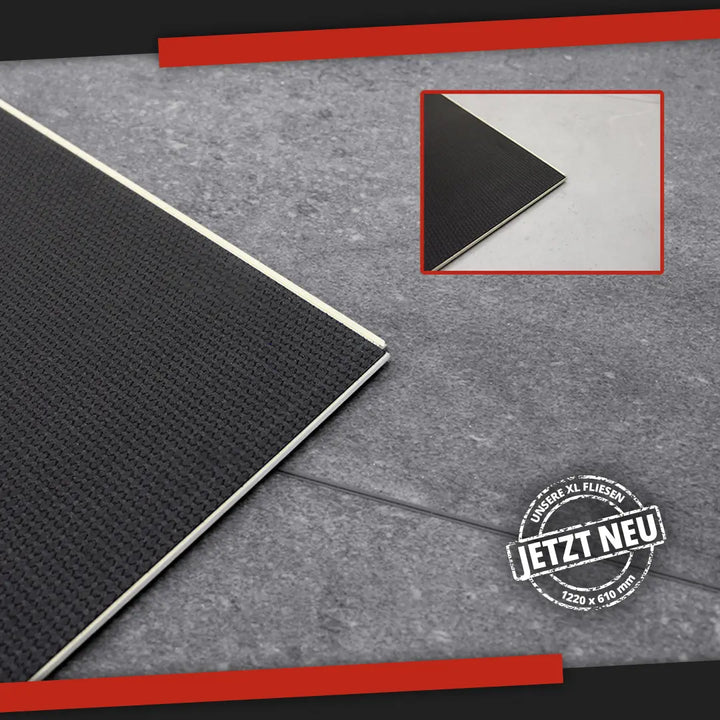 Decoflooring Fliese XXL Grey Concrete mit Trittschalldämmung Vinylboden Klick