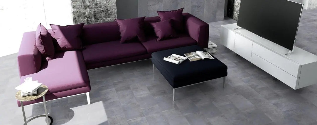 Fliese Zementestrich grau Made in Germany Laminat