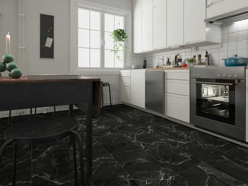 Check One Standard 2142 Alma Marmor mit Trittschalldämmung Fliesenoptik Vinylboden Klick – Bild 4