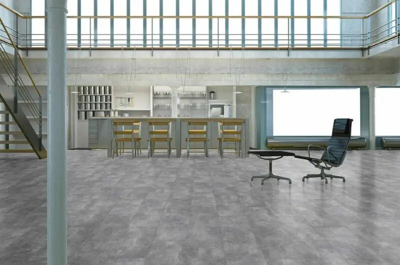 Fliese Sichtestrich grau Laminat – Bild 2